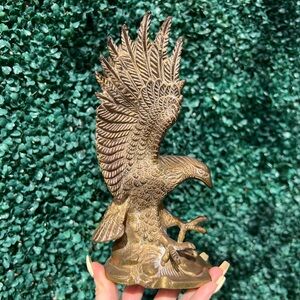 Vintage brass eagle, brass home decor, Brass Bird